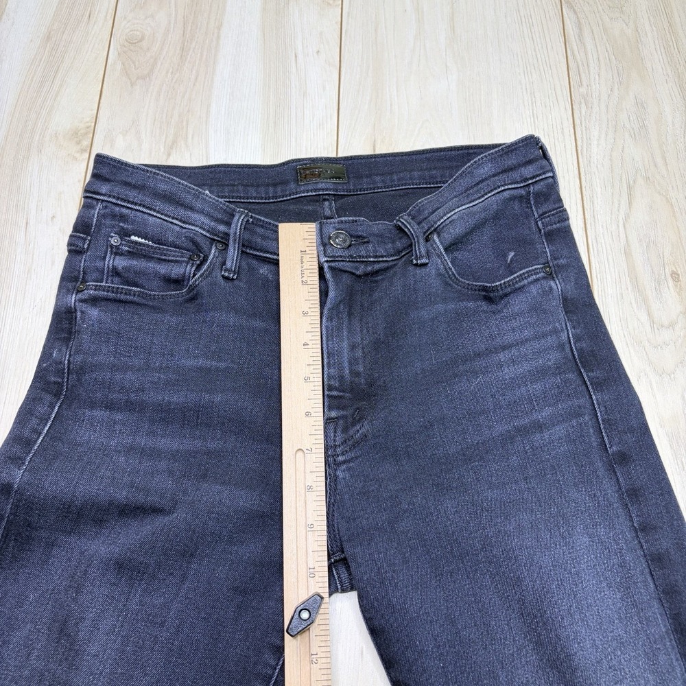 MOTHER The Weekender Mid-Rise Flare jeans Black Deep End black size 29 - Picture 5 of 16